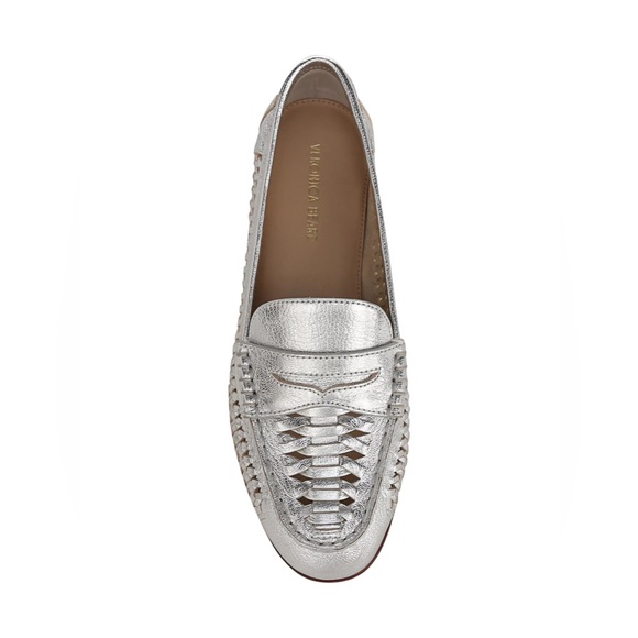 Veronica Beard Silver Penny Woven Loafer | Size 9 - Picture 2 of 7